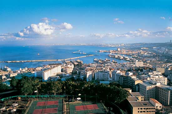 An aerial view of Algiers Algeria